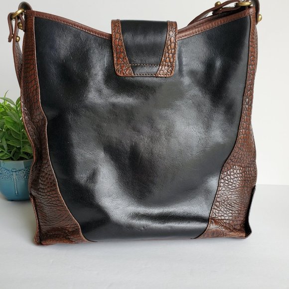 VGUC Brahmin Tuscan Concordia Shoulder Bucket/Hobo Bag in Black and Brown - Picture 5 of 15